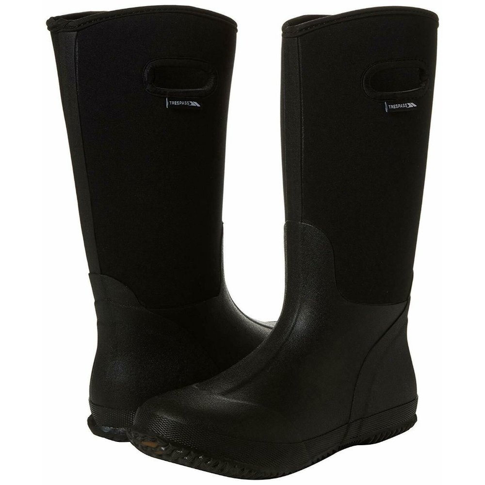 Trespass Black Hamilten Waterproof Wellies US 7